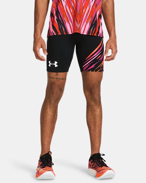 Legging ½ UA Pro Runner pour homme, Black, pdpMainDesktop image number 0